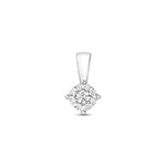 Tlws Diemwnt Aur Gwyn 9ct 0.08CT