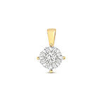 Pendent Diemwnt Aur Melyn 9ct 0.25CT