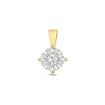 Pendent Diemwnt Aur Melyn 9ct 0.25CT