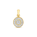 9ct Yellow Gold Diamond Pendant 0.1CT