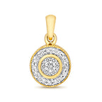 9ct Yellow Gold Diamond Pendant 0.1CT