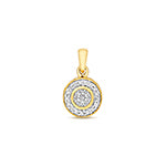 9ct Yellow Gold Diamond Pendant 0.1CT