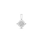 Pendent Diemwnt Aur Gwyn 9ct 0.3CT