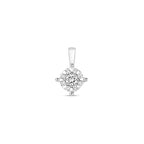 Pendent Diemwnt Aur Gwyn 9ct 0.3CT