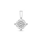 Pendent Diemwnt Aur Gwyn 9ct 0.3CT