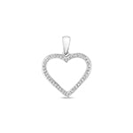 Tlws Diemwnt Aur Gwyn 9ct 0.09CT