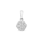 Pendant Diemwnt Aur Gwyn 9ct 0.35CT