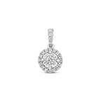 Tlws Diemwnt Aur Gwyn 9ct 0.27CT