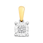 9ct Yellow Gold Diamond Pendant 0.06CT