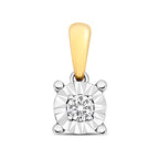 9ct Yellow Gold Diamond Pendant 0.06CT