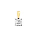 9ct Yellow Gold Diamond Pendant 0.06CT