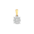 9ct Yellow Gold Diamond Pendant 0.1CT