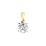 9ct Yellow Gold Diamond Pendant 0.1CT