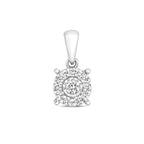 Pendant Diemwnt Aur Gwyn 9ct 0.2CT