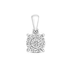 Pendant Diemwnt Aur Gwyn 9ct 0.2CT
