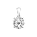 9ct White Gold Diamond Pendant 0.32CT