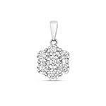 Pendent Diemwnt Aur Gwyn 9ct 0.25CT