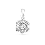 Pendent Diemwnt Aur Gwyn 9ct 0.25CT