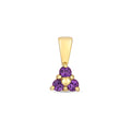 Tlws Amethyst Aur Melyn 9ct 0.13CT