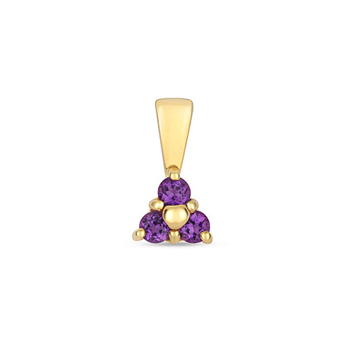 Tlws Amethyst Aur Melyn 9ct 0.13CT