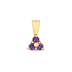 Tlws Amethyst Aur Melyn 9ct 0.13CT