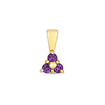 Tlws Amethyst Aur Melyn 9ct 0.13CT