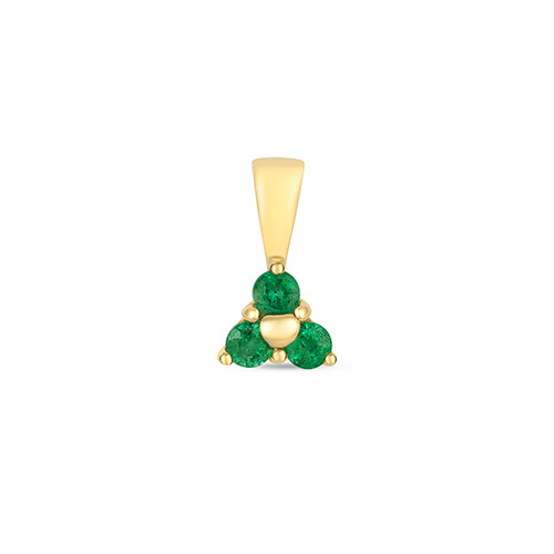 Tlws Emrallt Aur Melyn 9ct 0.13CT