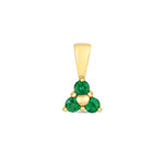 Tlws Emrallt Aur Melyn 9ct 0.13CT