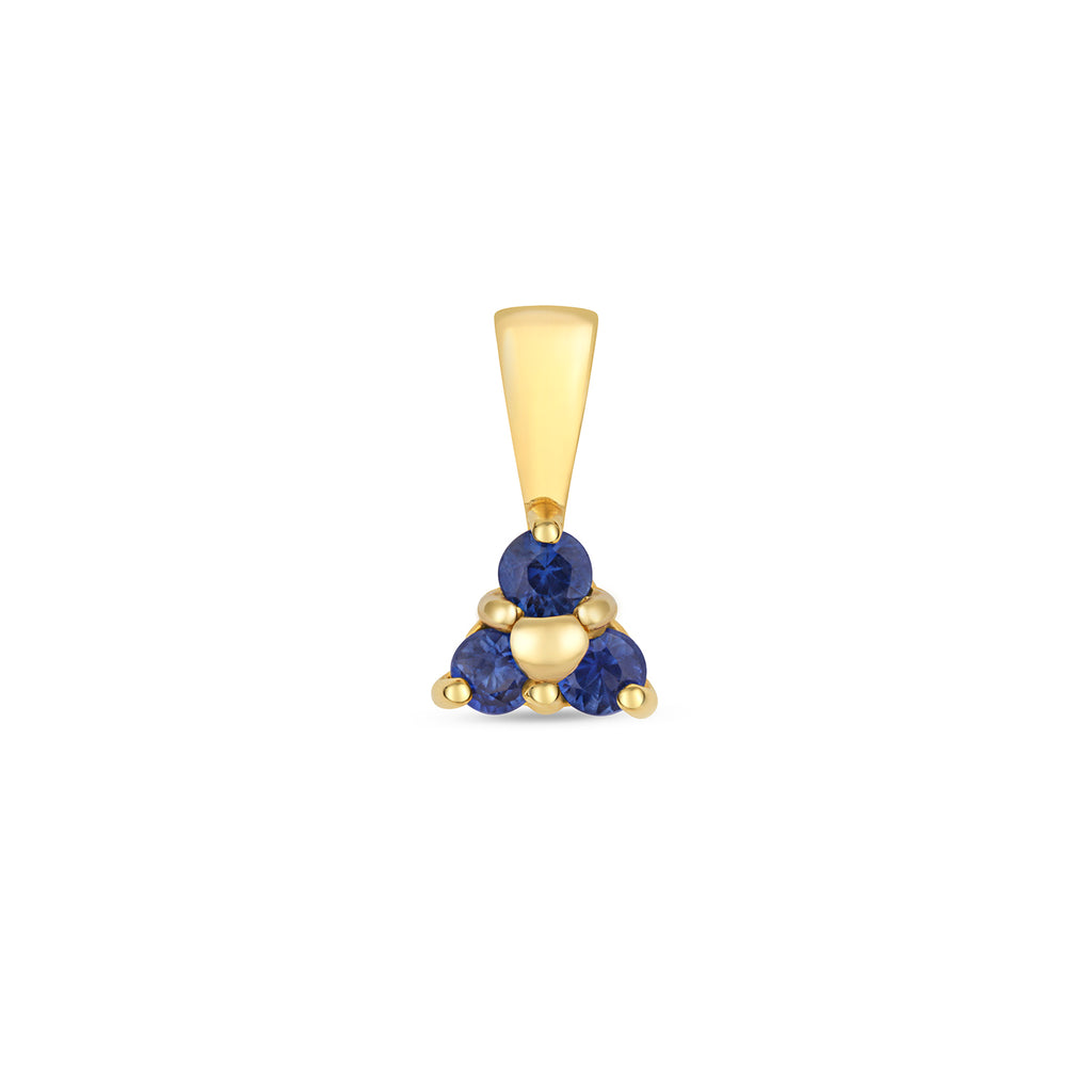 Tlws Saffir Aur Melyn 9ct 0.18ct