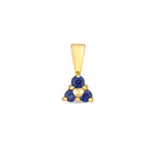 Tlws Saffir Aur Melyn 9ct 0.18ct