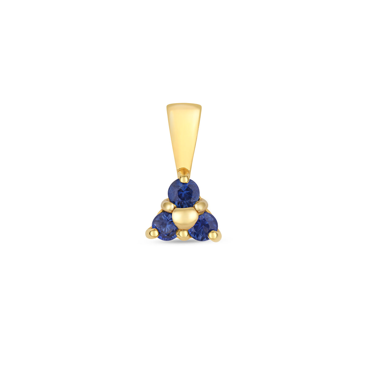 Tlws Saffir Aur Melyn 9ct 0.18ct