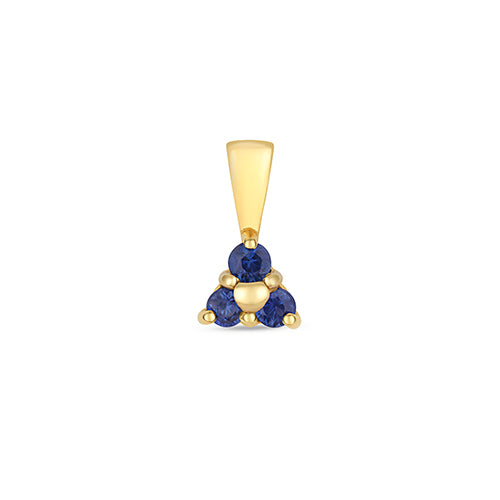 Tlws Saffir Aur Melyn 9ct 0.18ct