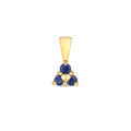 Tlws Saffir Aur Melyn 9ct 0.18ct