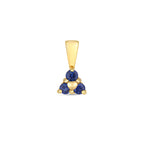 Tlws Saffir Aur Melyn 9ct 0.18ct