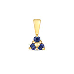 Tlws Saffir Aur Melyn 9ct 0.18ct