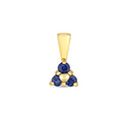 Tlws Saffir Aur Melyn 9ct 0.18ct