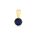 Pendant Saffir Aur Melyn 9ct 0.6CT