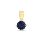 Pendant Saffir Aur Melyn 9ct 0.6CT