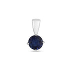 Tlws Saffir Aur Gwyn 9ct 0.6CT