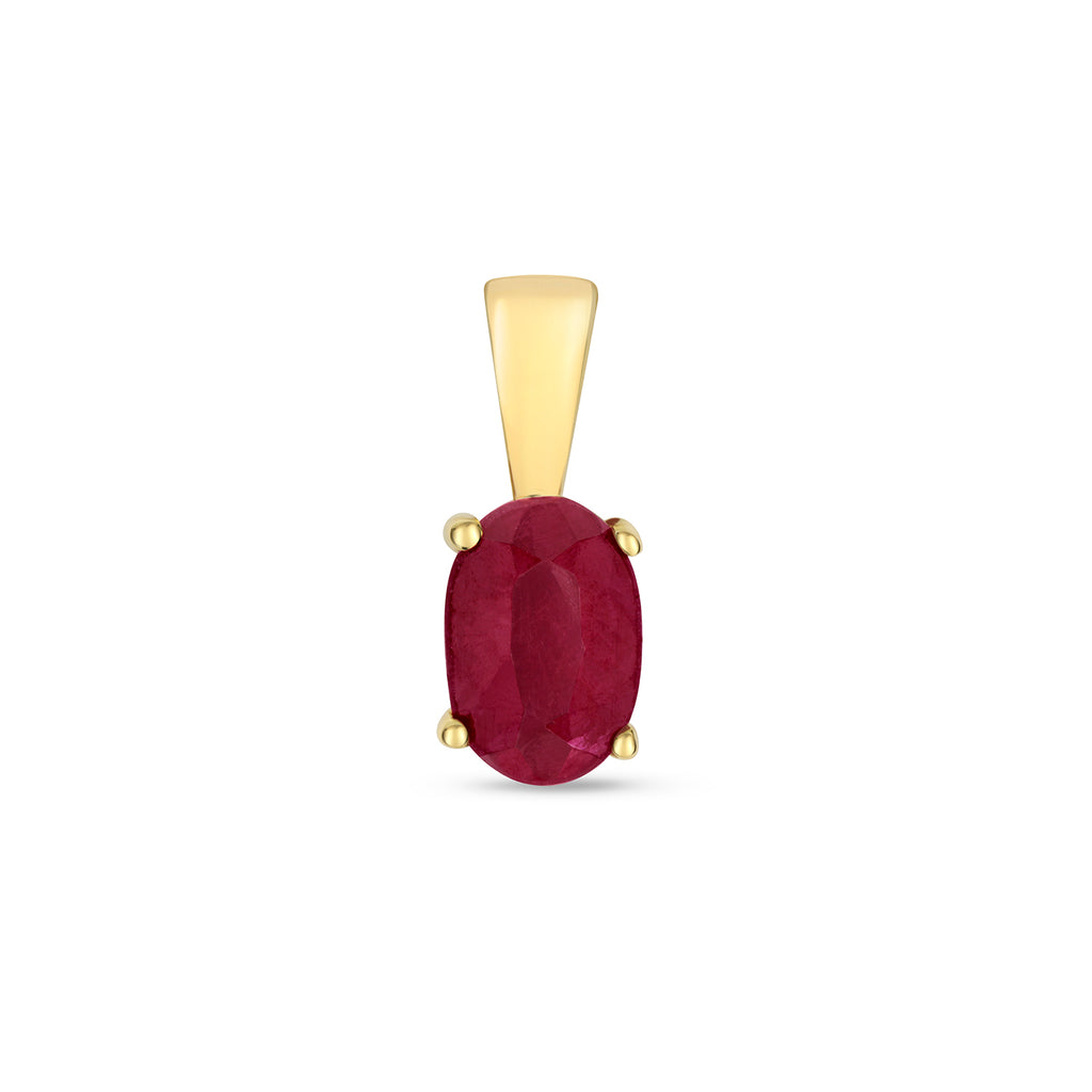 9ct Yellow Gold Ruby Pendant 0.5CT