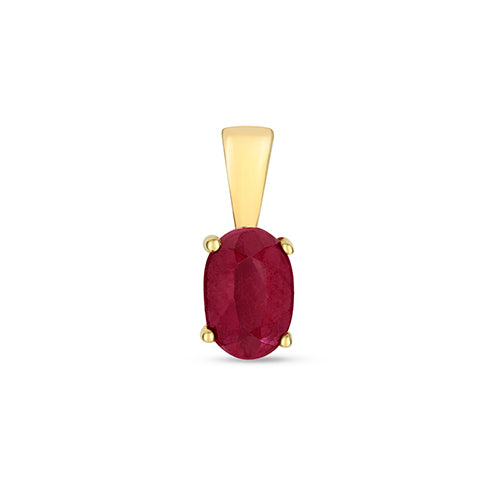 9ct Yellow Gold Ruby Pendant 0.5CT
