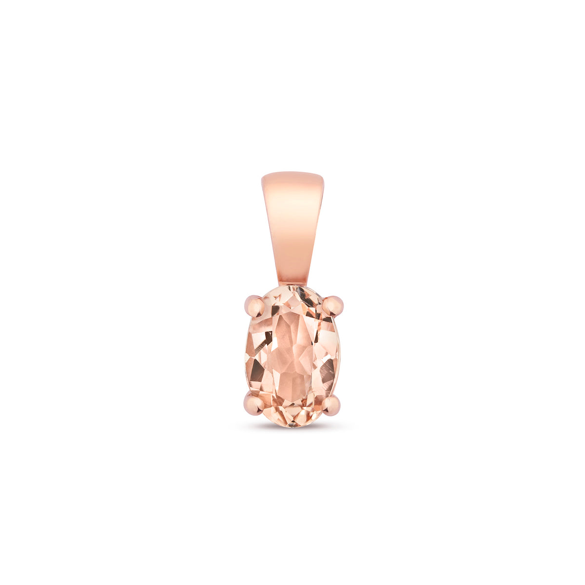 9ct Rose Gold Morganite Pendant 0.39CT