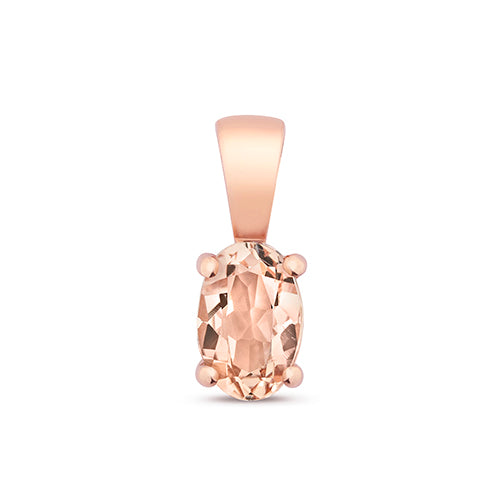 9ct Rose Gold Morganite Pendant 0.39CT