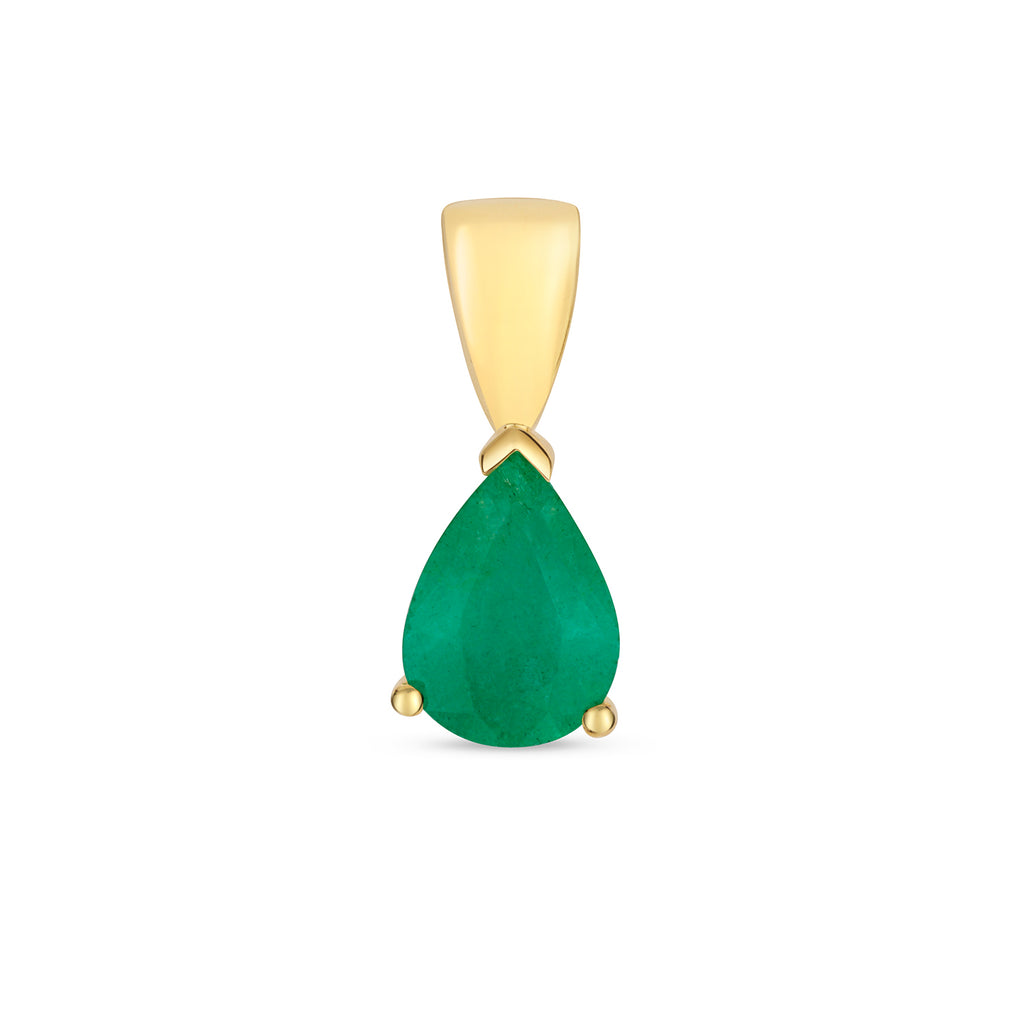 Pendent Emrallt Aur Melyn 9ct 0.65ct