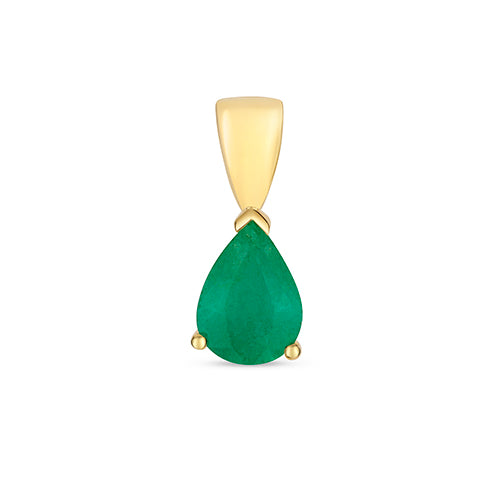 Pendent Emrallt Aur Melyn 9ct 0.65ct