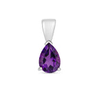 Pendent Amethyst Aur Gwyn 9ct 0.55CT