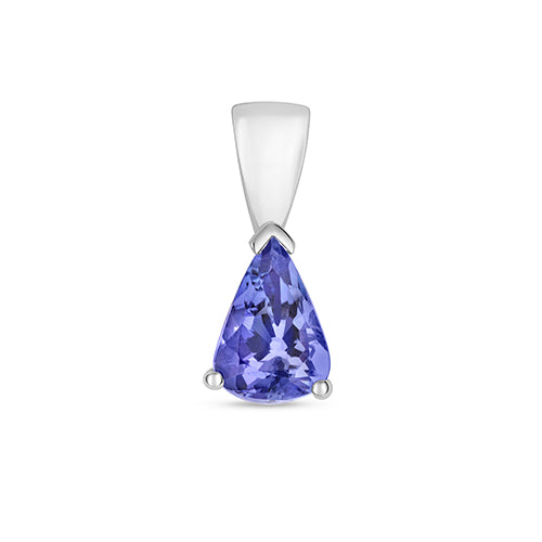 9ct White Gold Tanzanite Pendant 0.65CT