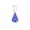 9ct White Gold Tanzanite Pendant 0.65CT