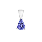 9ct White Gold Tanzanite Pendant 0.65CT