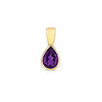 9ct Yellow Gold Amethyst Pendant 0.55CT